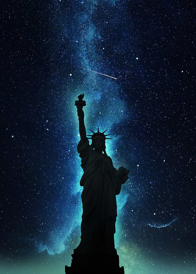 Night Liberty Statue