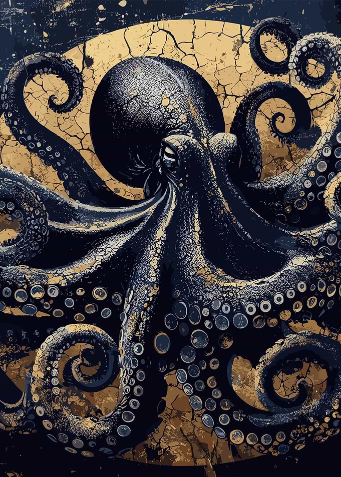 Majestic Golden Octopus
