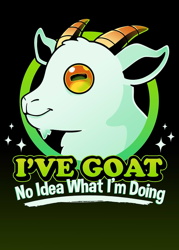 Cartoon Goat Pun