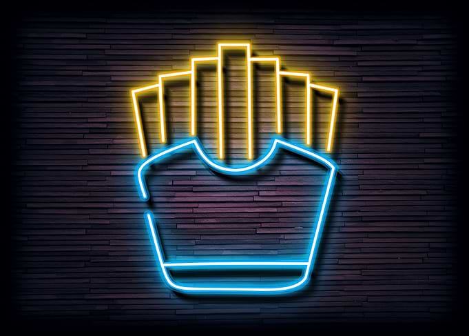 French Fries Neon