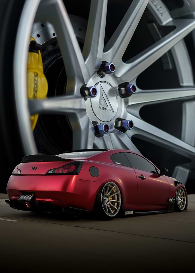 red infinity jdm car