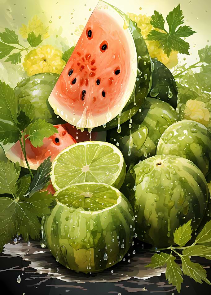 Watercolour Fruit 1