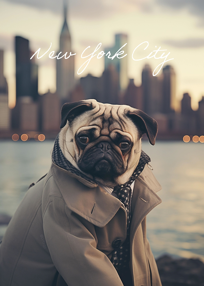Pug NY Fashion Shot