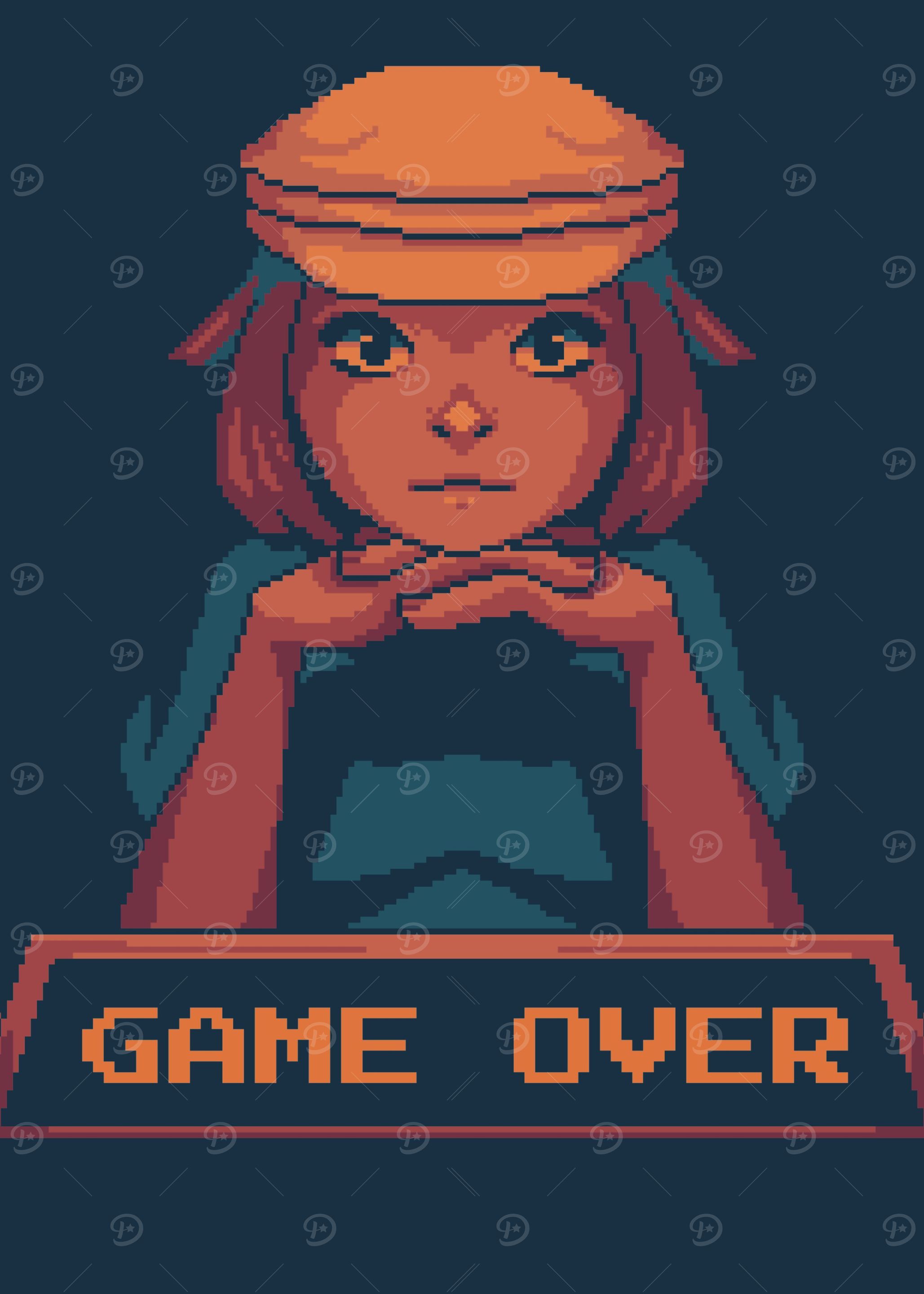 Pixel Art Girl Screen