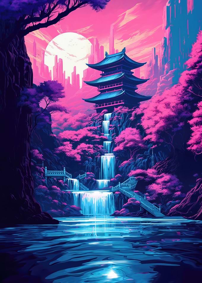 Japan Cherry Blossom Art