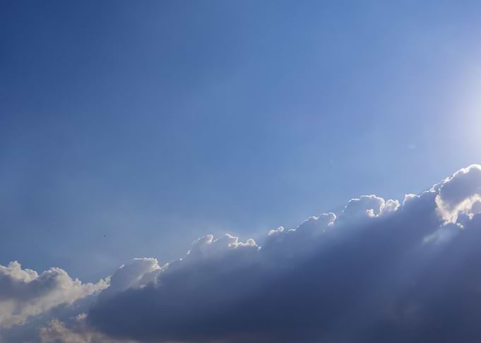 Sunbeam and the clouds