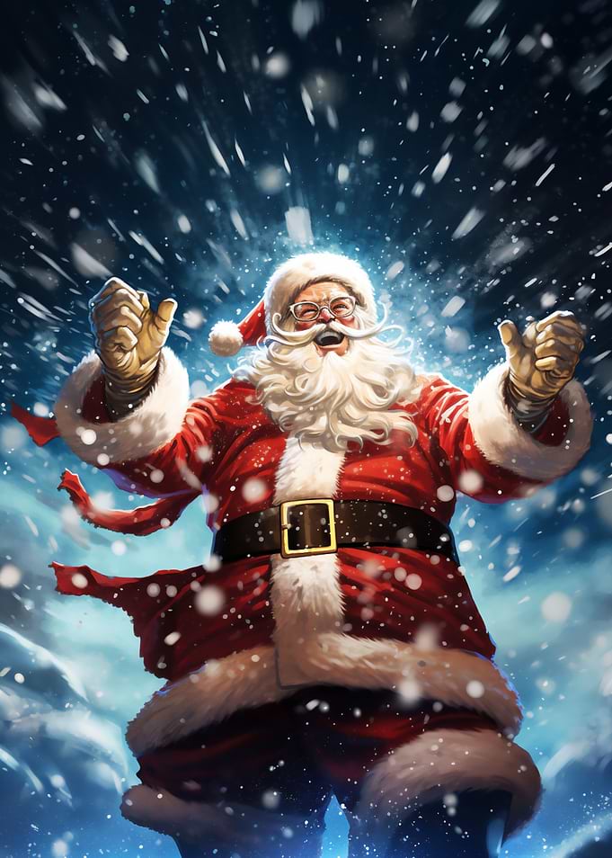 Jubilant Santa Claus