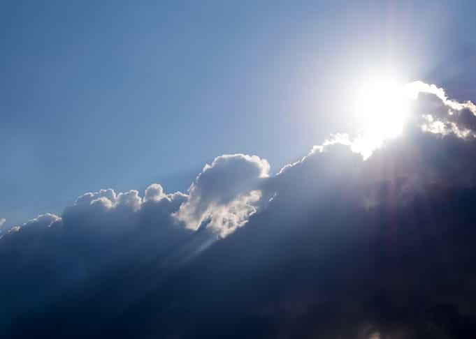 Sunbeam and the clouds
