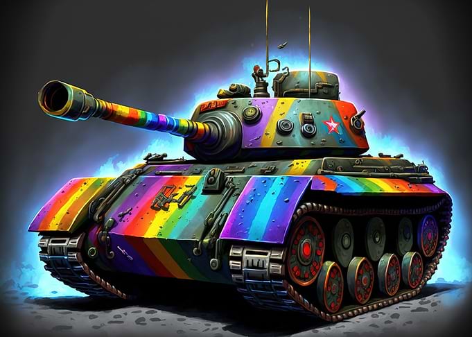 Colorful Military Tank