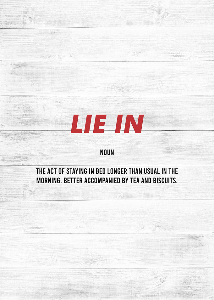 lie in