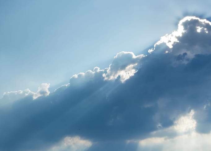 Sunbeam and the clouds