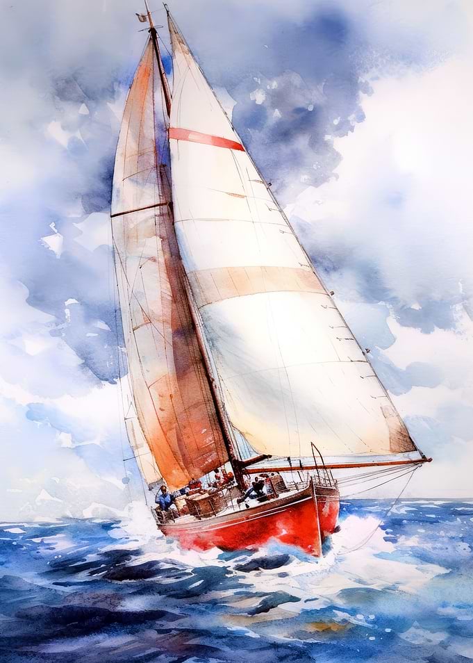 Sailing boat art