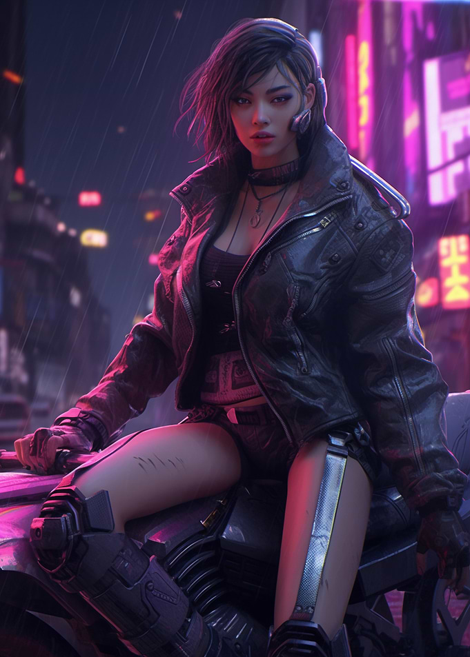 Cyber Girl Motorcycle