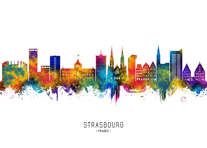 Strasbourg France Skyline