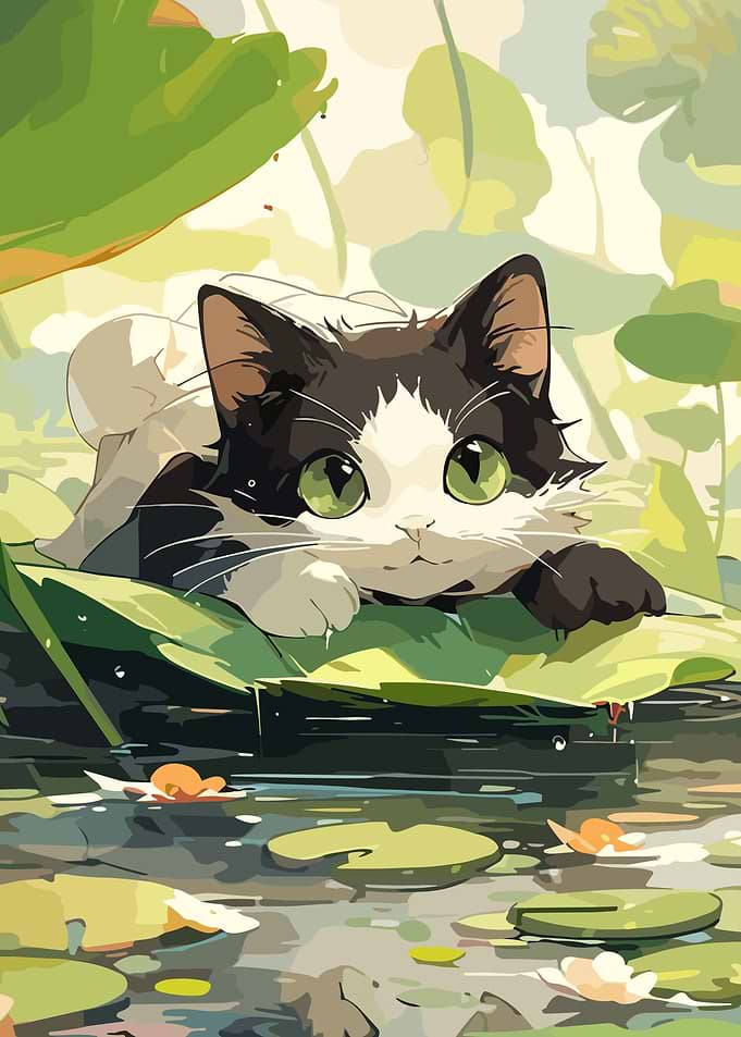 cat cute anime
