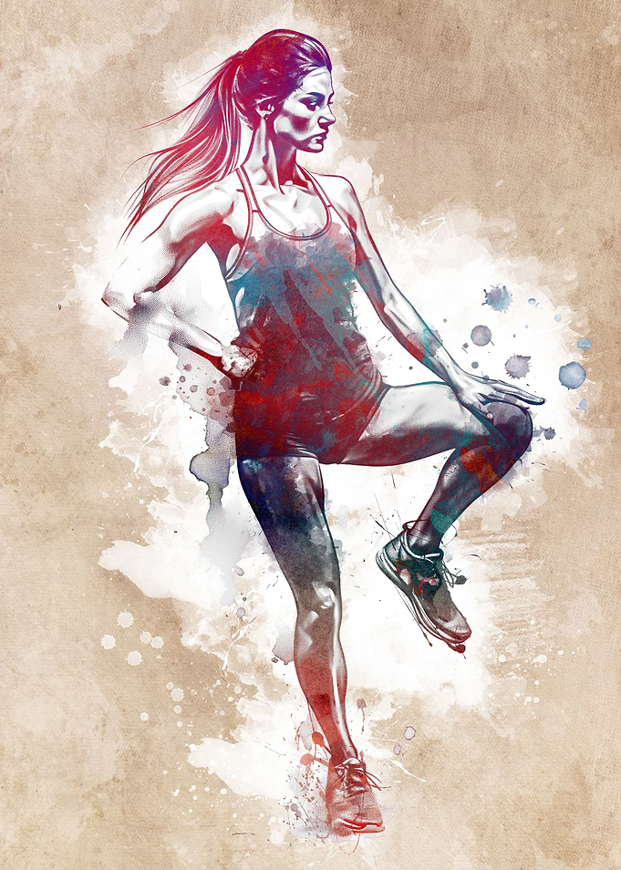 Fitness sport art