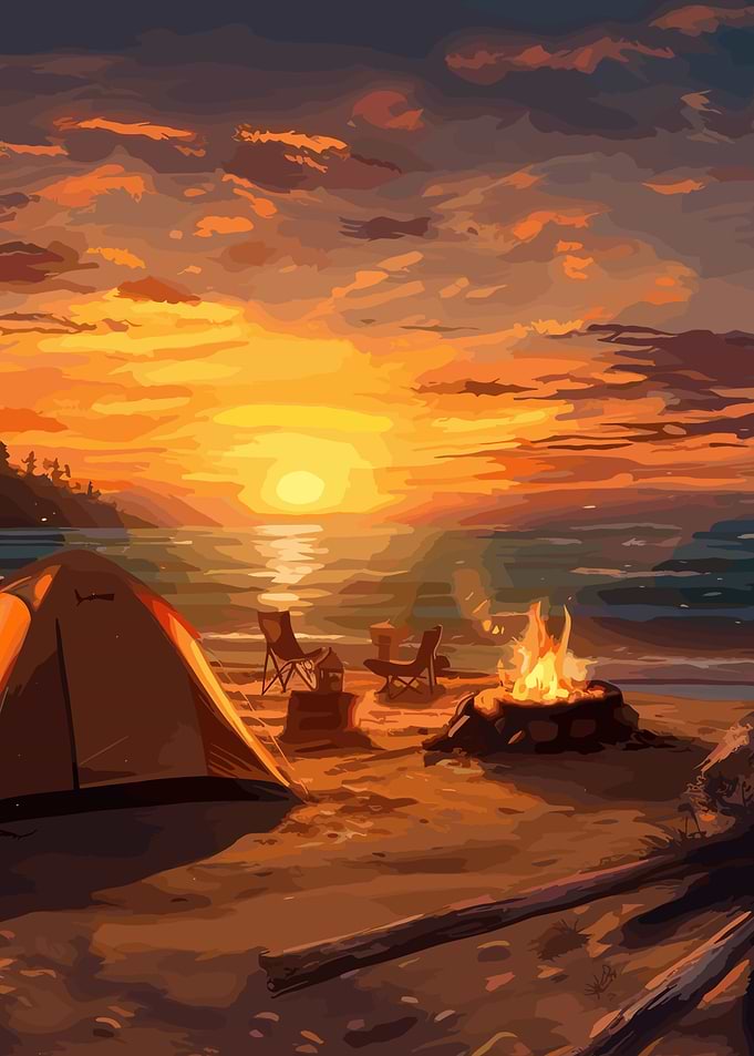 Cozy Beach Bonfire