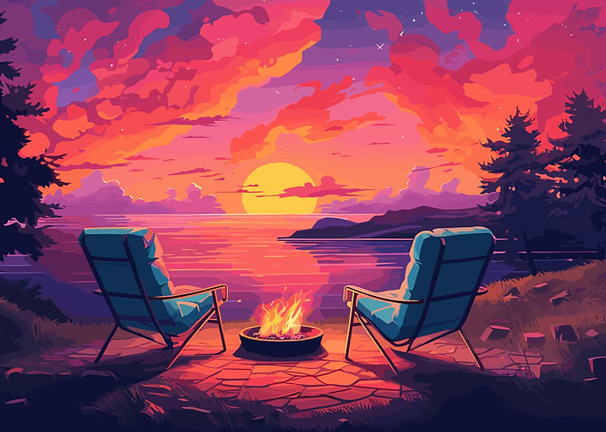 Cozy Beach Bonfire