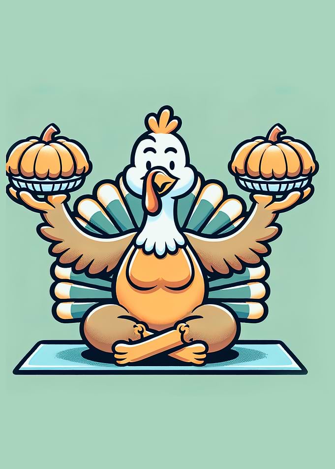Turkey Yoga with Pumpkin