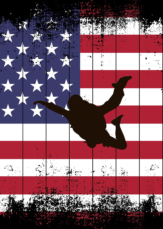 American parachute jumper