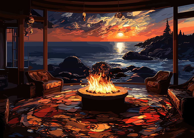 Cozy Beach Bonfire