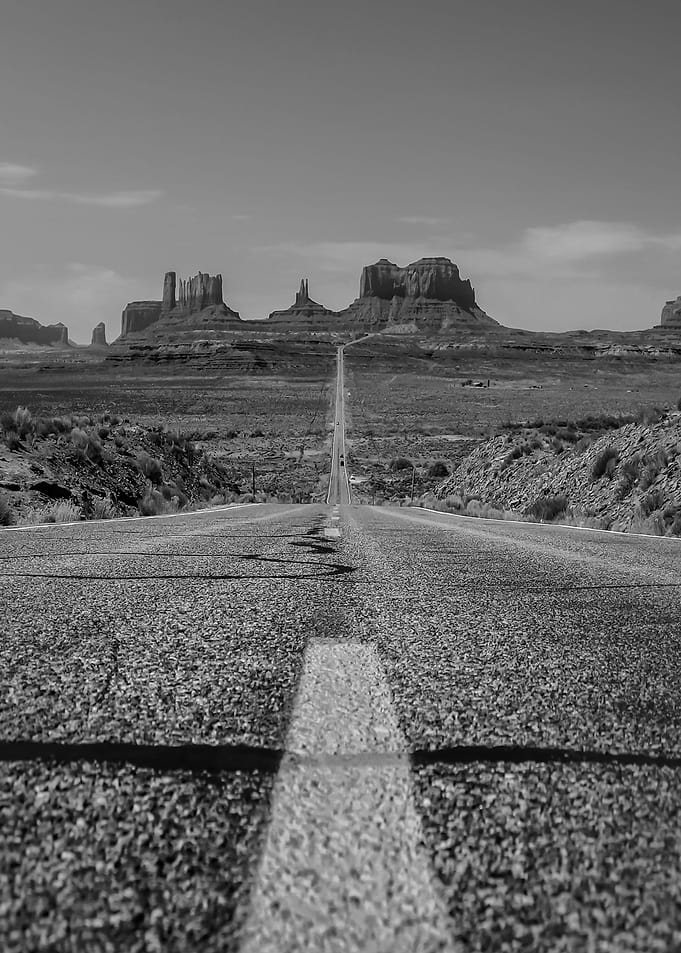 Highway 163 monochrome