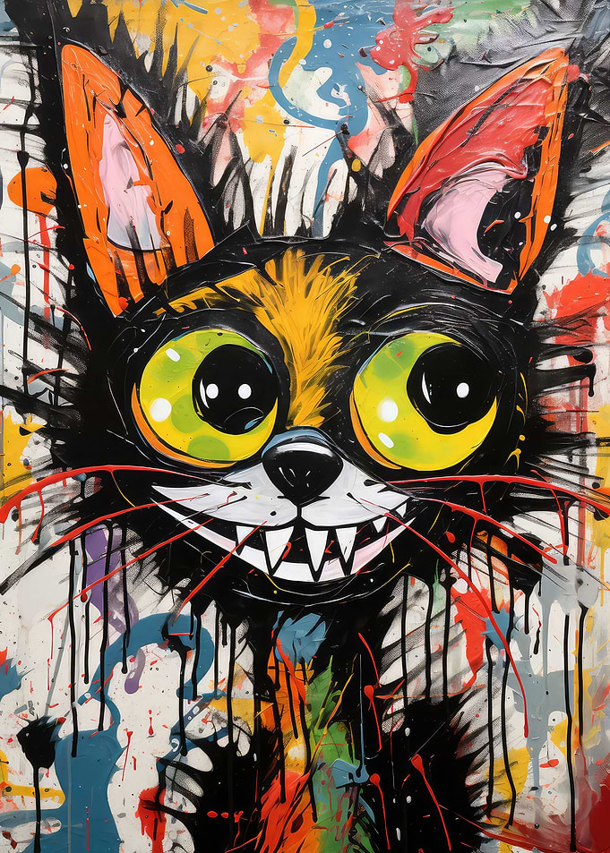 Graffiti Street Art Cat