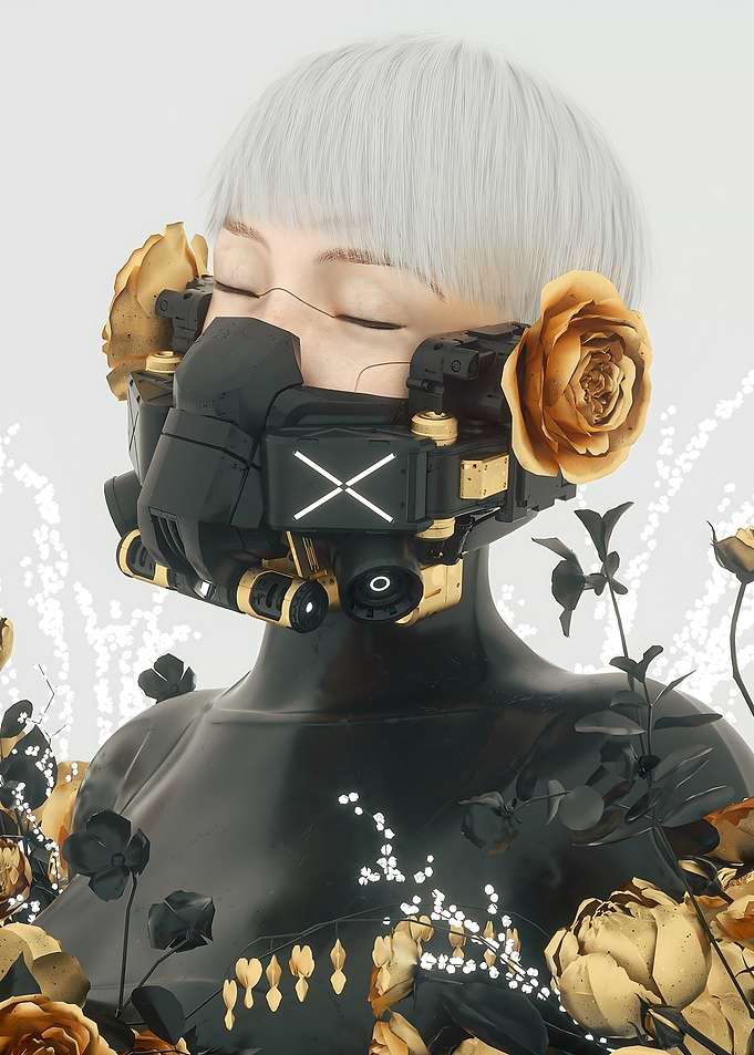 Girl Cyborg Yellow Punk