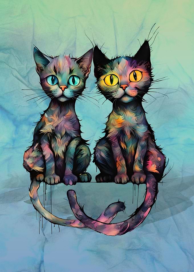 Two cute cats