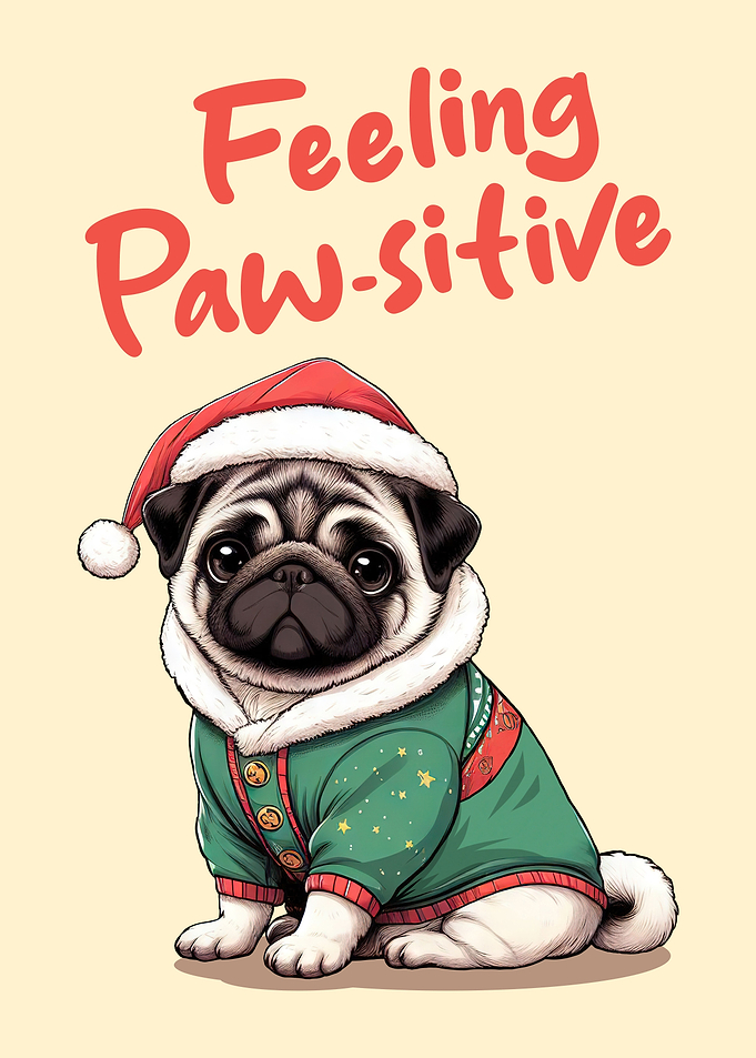Pawsitive Christmas Pug