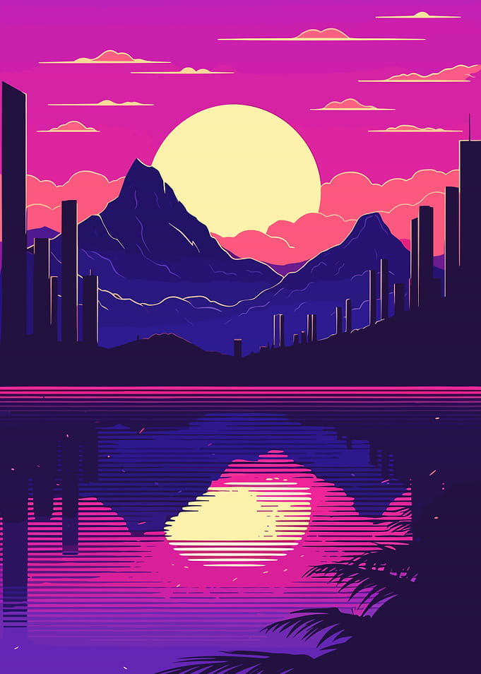 Landscape Synthwave Retro