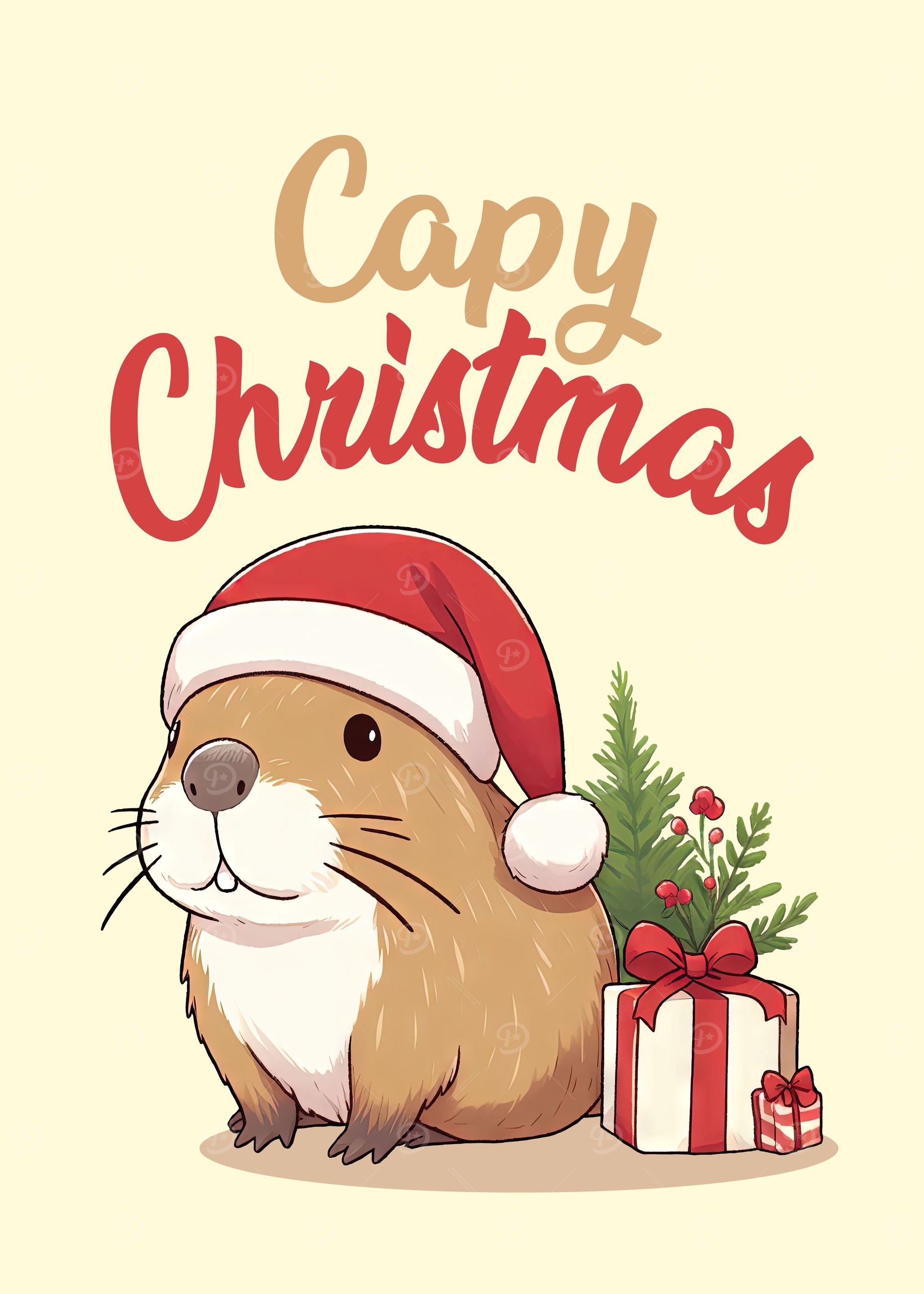 Capy Christmas Capybara