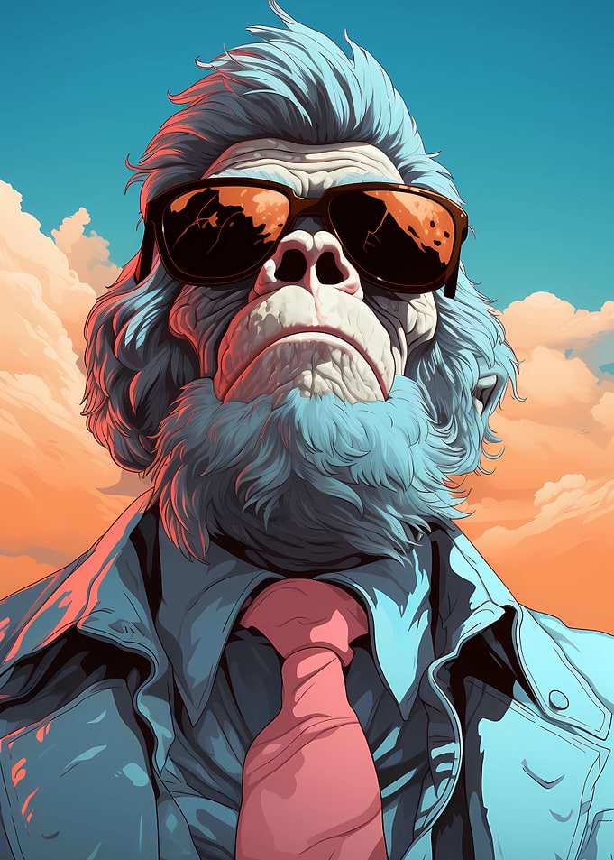 Gorilla in suit