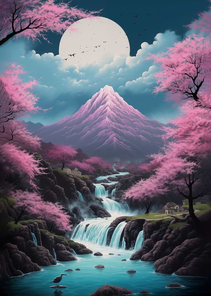 Cherry blossom Japan art