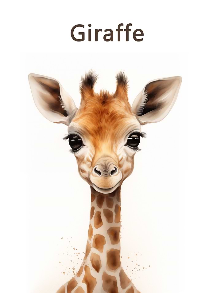 Giraffe baby art