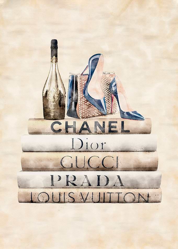books and champagne
