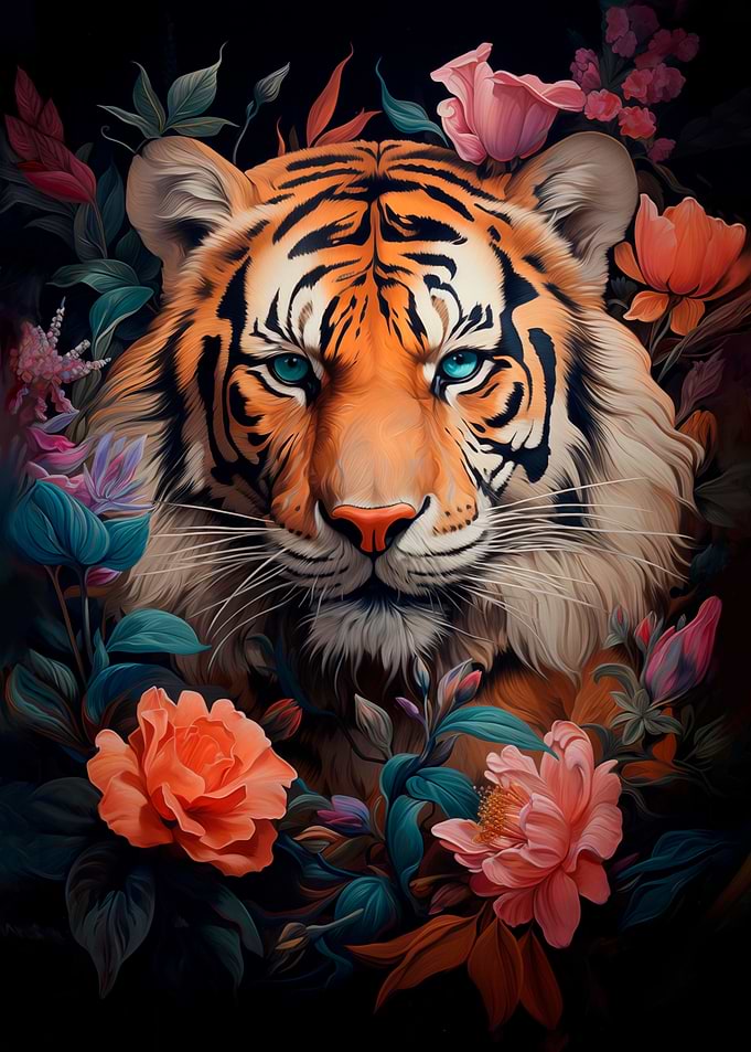 Neon jungle tiger