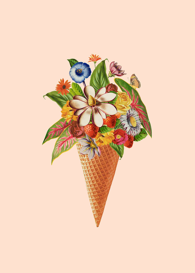 Botanical Pink Ice Cream