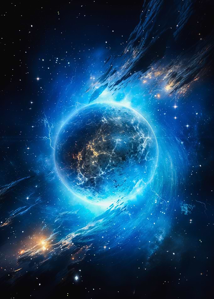 Blue Whirl Planet