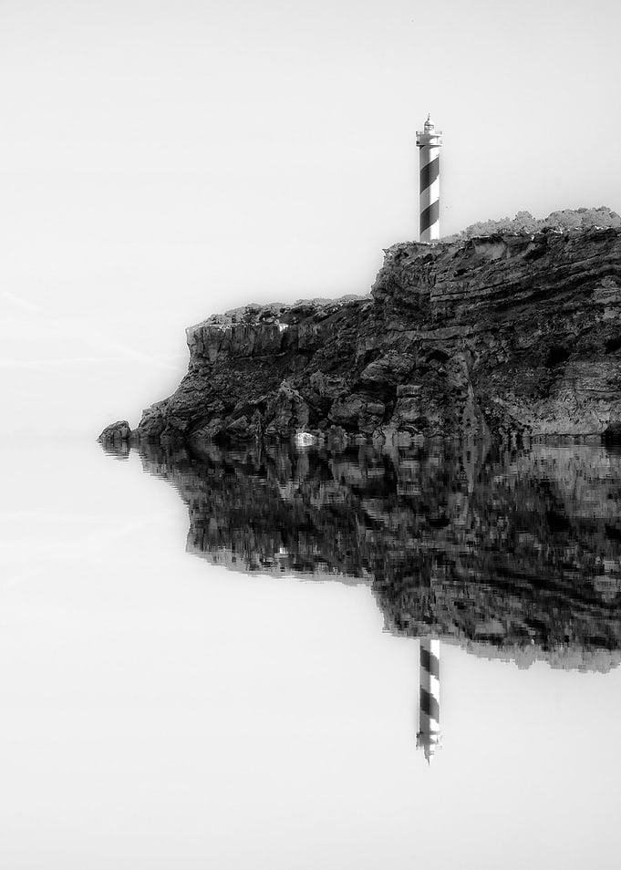 Black and white lighthouse