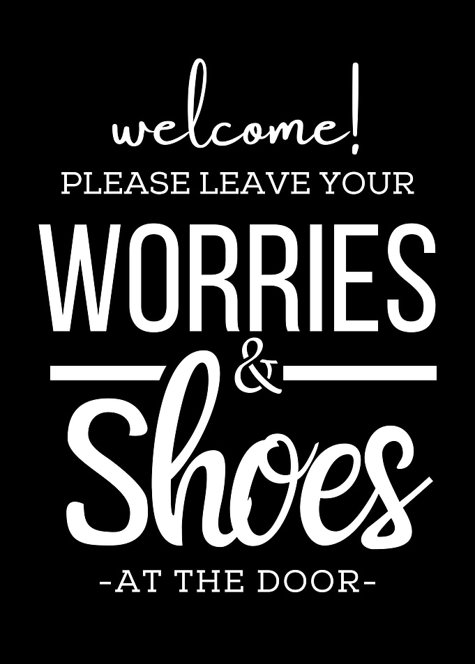shoes off please