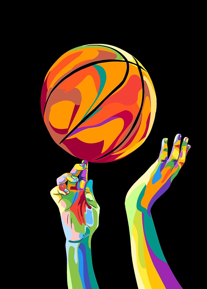 Basketball in pop art