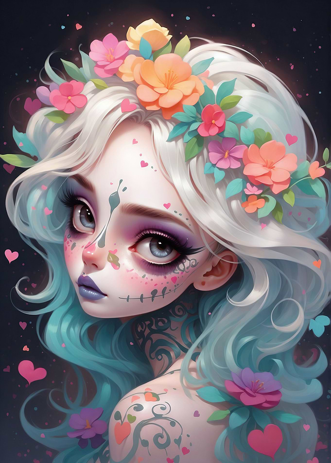 Cute Sugar Skull Girl