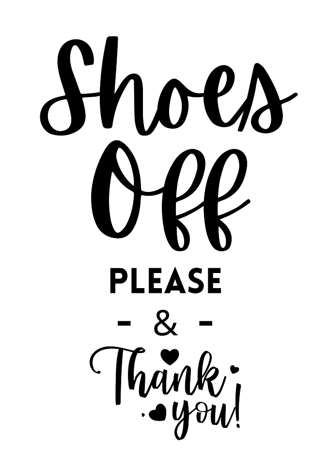 shoes off please