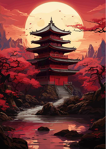 Mountains Moon Landscape