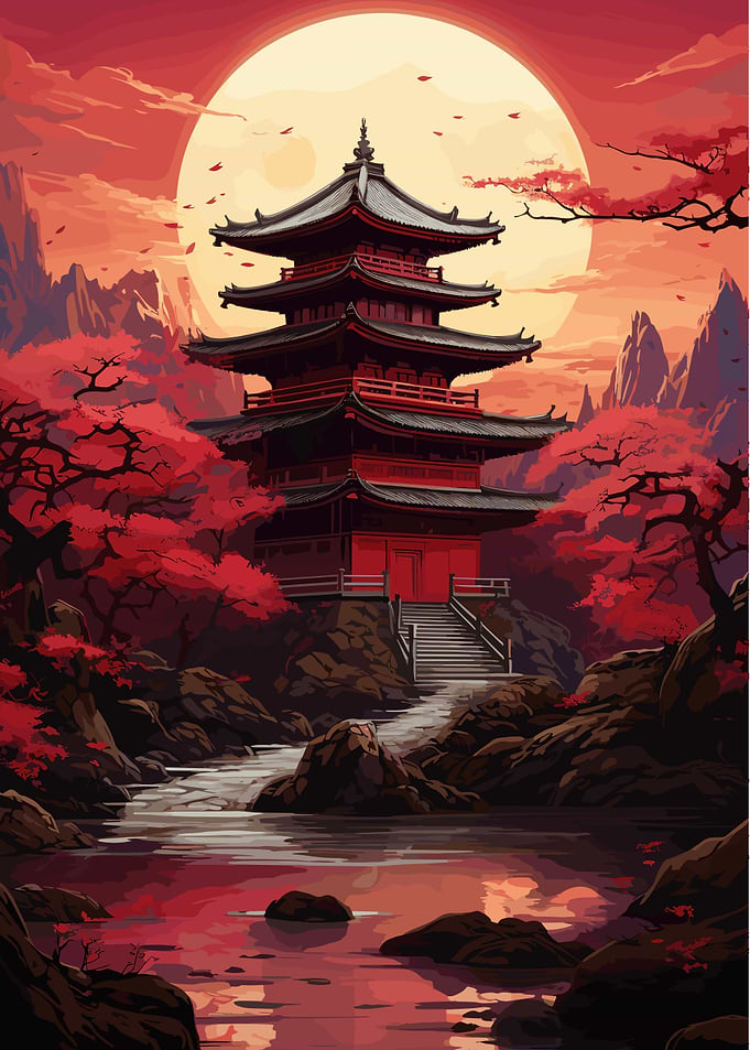 Mountains Moon Landscape
