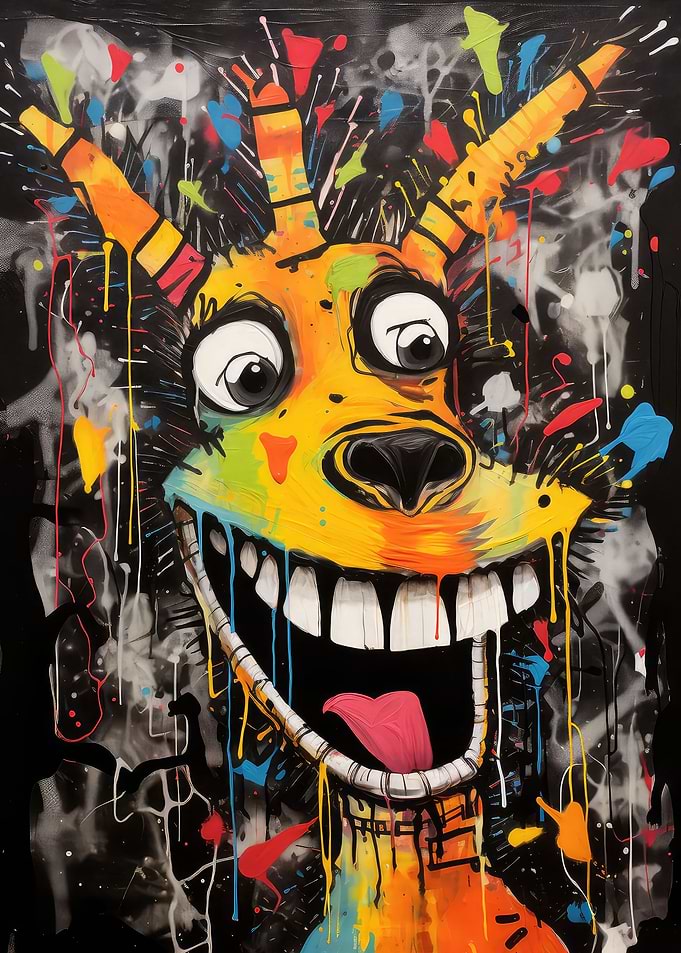 Streetart Painting Giraffe