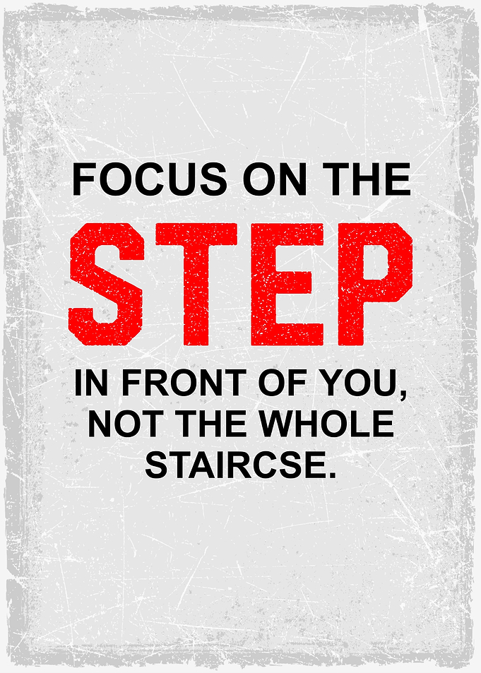 focus on the step