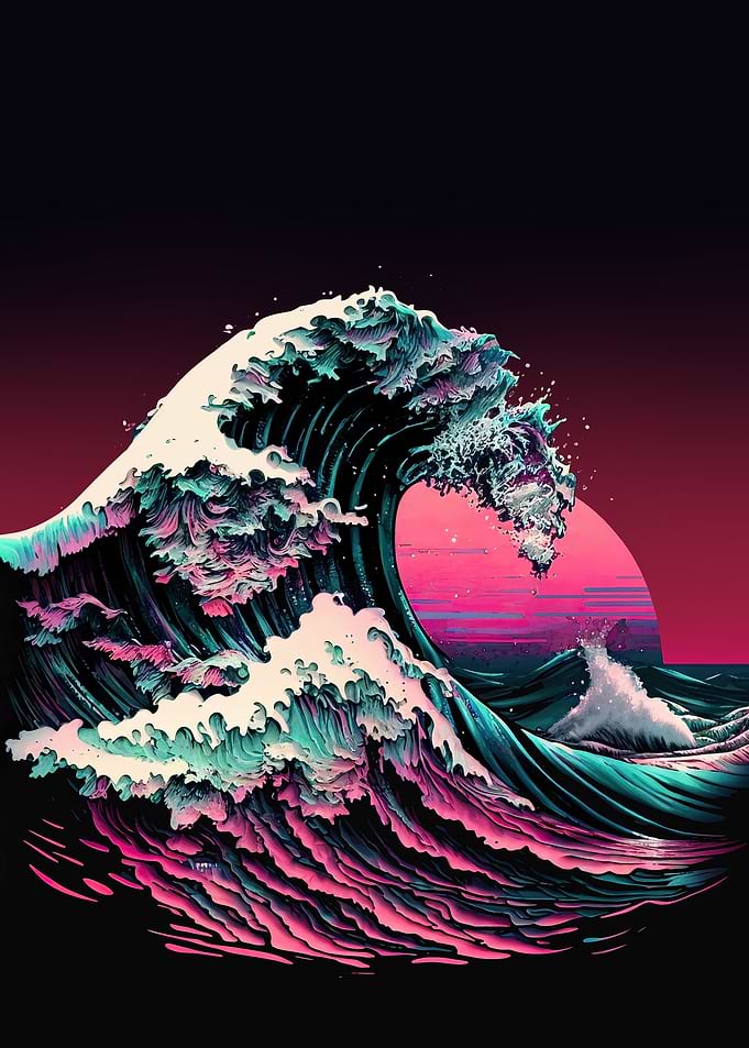 Retro wave Japanese