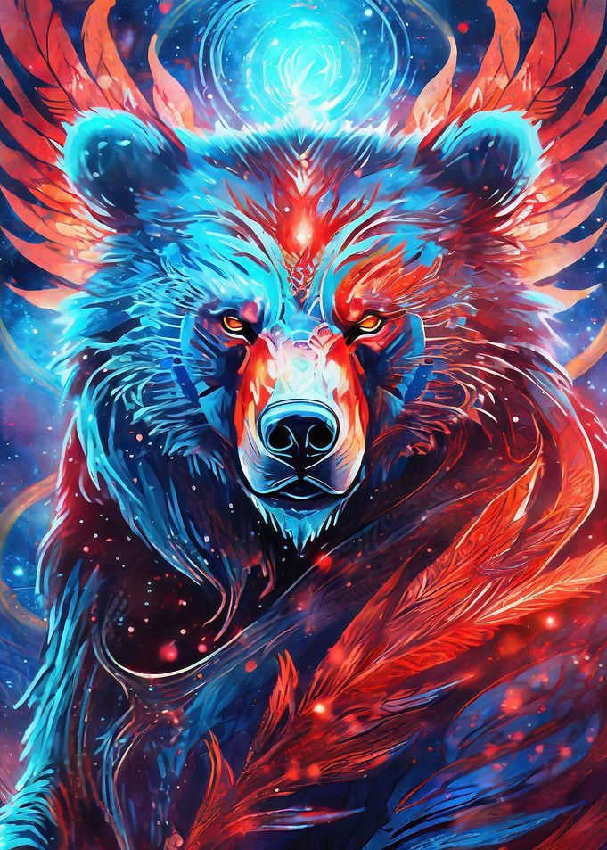 Mystical Neon Bear